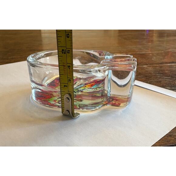 Psychedelic Smokezilla Skull Ashtray Day of the Dead Sugar Skull 4” X 3” X 1.25” - Picture 5 of 7